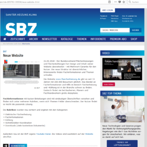 2018 02 21_SBZ online_neue Homepage BVF