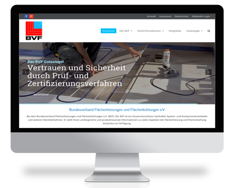 Visualisierung Homepage BVF