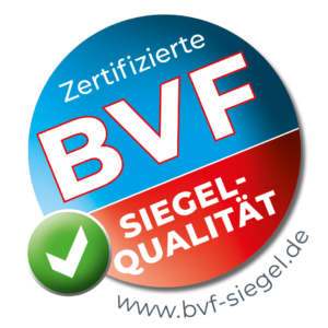 Das BVF-Siegel in neuem Lock: Es steht für eine hohe Qualität sowie Sicherheit der Systeme und Komponenten