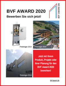 Wer erhält den nächsten BVF Award? Die Bewerbungsphase für Einreichungen läuft bereits.