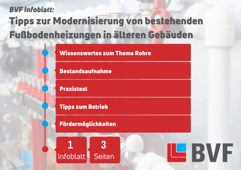 BVF-Infoblatt Optimierung von Fußbodenheizungen im Bestand – unkompliziert und effizient