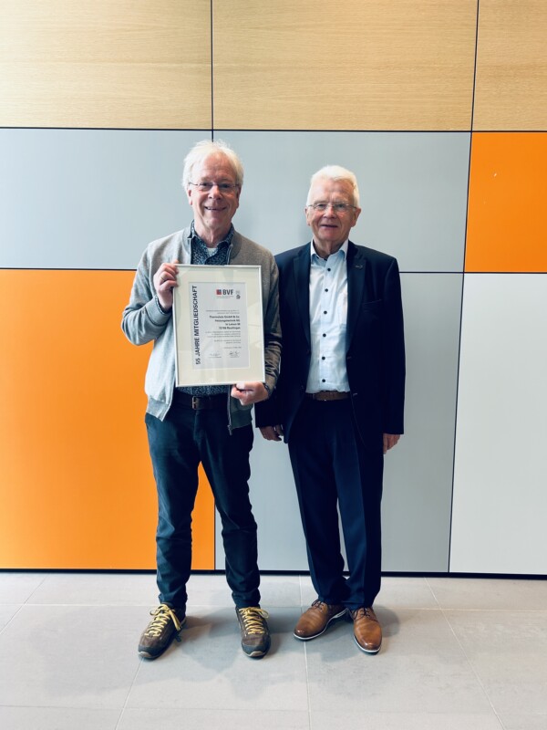 55 Jahre BVF Mitglied Thermolutz (Hans-Georg Lutz u. Ulrich Stahl)