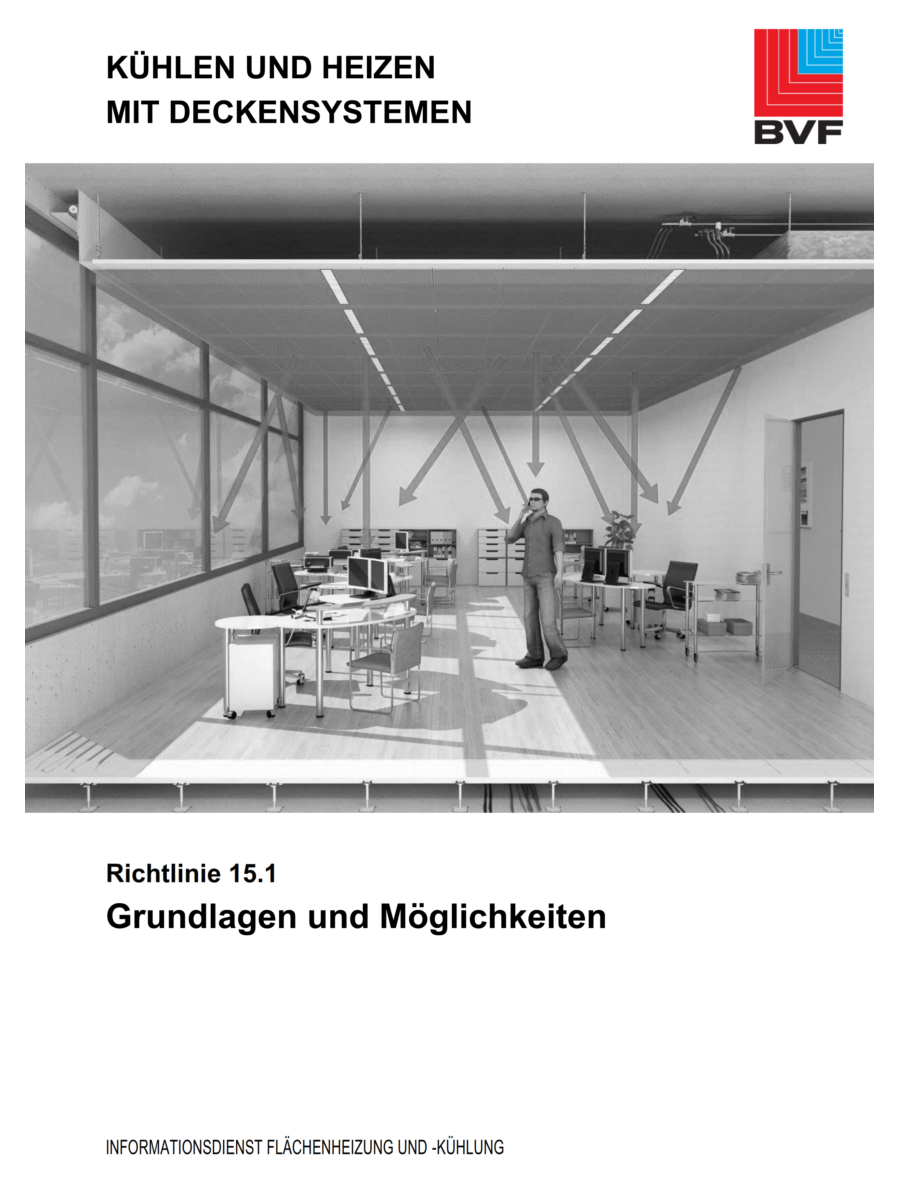 Richtlinie 15.1 - Kühlen und Heizen mit Deckensystemen: Grundlagen und Möglichkeiten